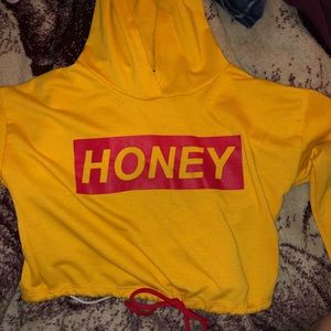 Yellow cropped sweater